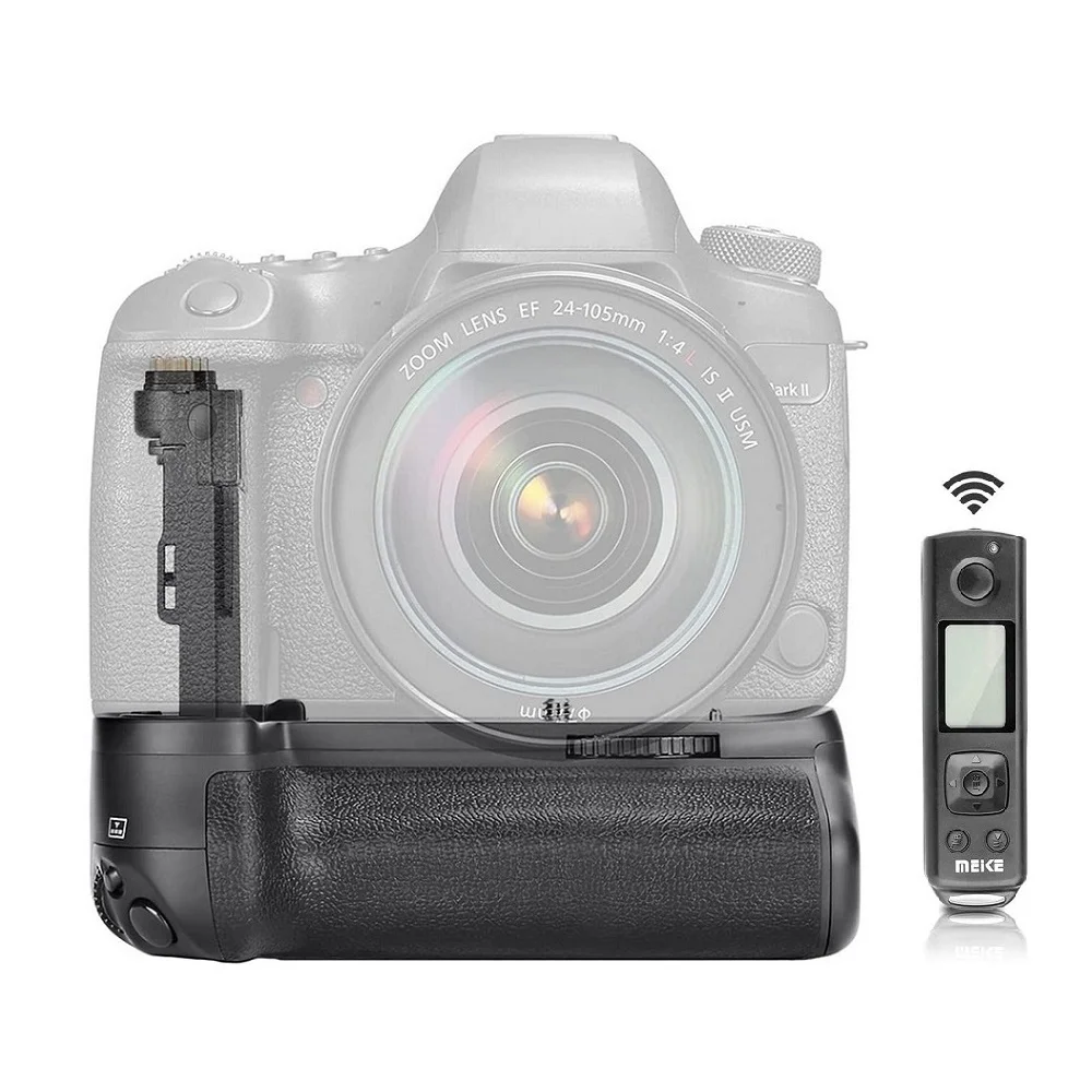 Meike Mk-6D2 Pro Impugnatura Batteria Professionale Equipaggia Il Telecomando Wireless 2.4G Per Fotocamera Canon 6Dii 6 D2 6D Mark Ii