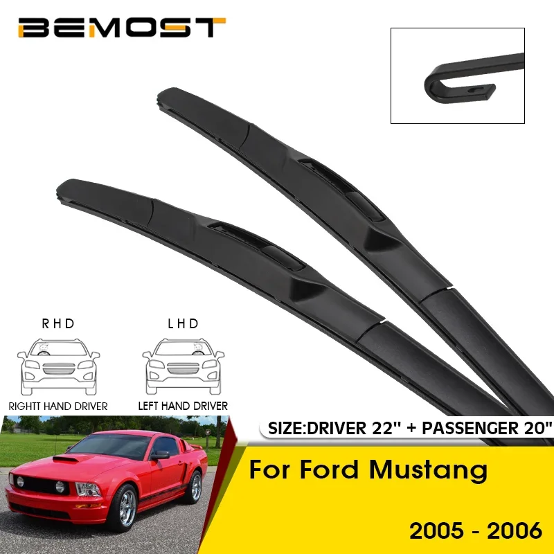 Spazzole Tergicristallo Per Ford Mustang 2005-2006 Spazzole Per Parabrezza Parabrezza Anteriore 22 "+ 20" Accessori Per Auto