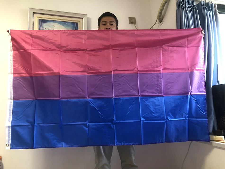 Bandiera Del Cielo Bandiera Dell'Orgoglio Bisessuale Lgbt 90*150Cm Lgbt Bi Pride Bandiera Bisessuale Di Bisexality Bandiera Lgbt Amichevole Gay