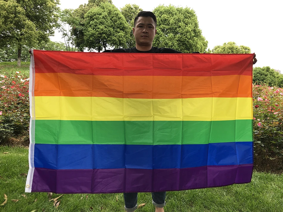 Sky Flag 90X150Cm Gay Philadelphia Philly Lgbt Gay Pride Rainbow Flag Hanging Poliestere Home Decoration