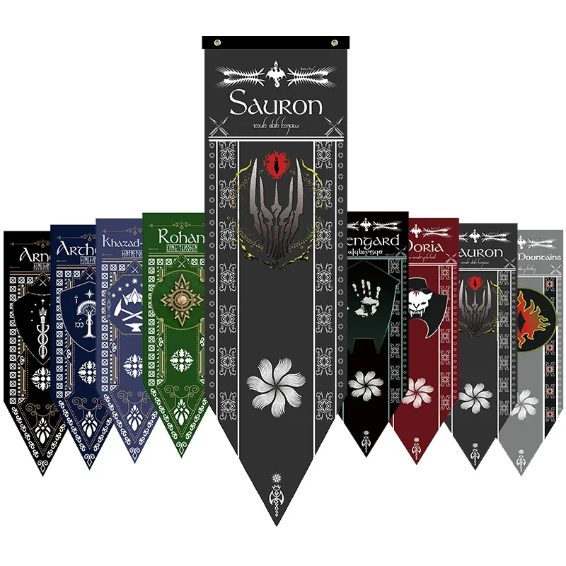Decorazioni Per La Casa Sauron Dark Lord Tower Lors Prequel Bandiere Arnor Rohan Arthedain Durin Saruman Orcs Bandiera Banner Decorazione Mantovana