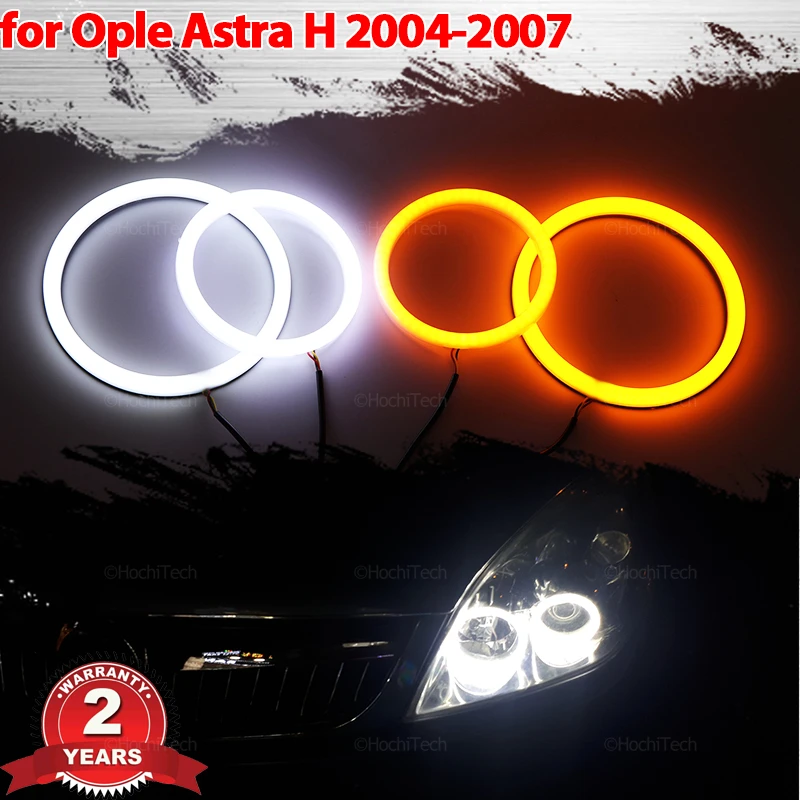 Cotton Smd Led Angel Eyes Lampadina Halo Ring White Yellow Lamp Drl Styling Light Per Opel Astra H 2004-2007 Pre Facelift Alogeno
