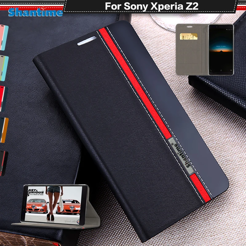 Per Sony Xperia Z2 Custodia Flip Custodia In Pelle Pu Di Lusso Per Sony Xperia Z2 Cover Posteriore Morbida In Silicone Con Supporto Per Telefono