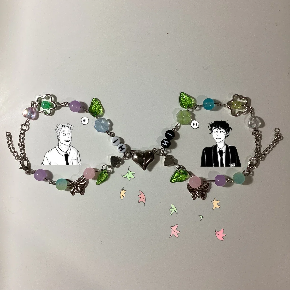Heartstopper Bracciali Coppia Ispirati A Charlie Nick, Charlie ,Nick, Gioielli Heartstopper, Bracciali Abbinati Nick Charlie, Magnete
