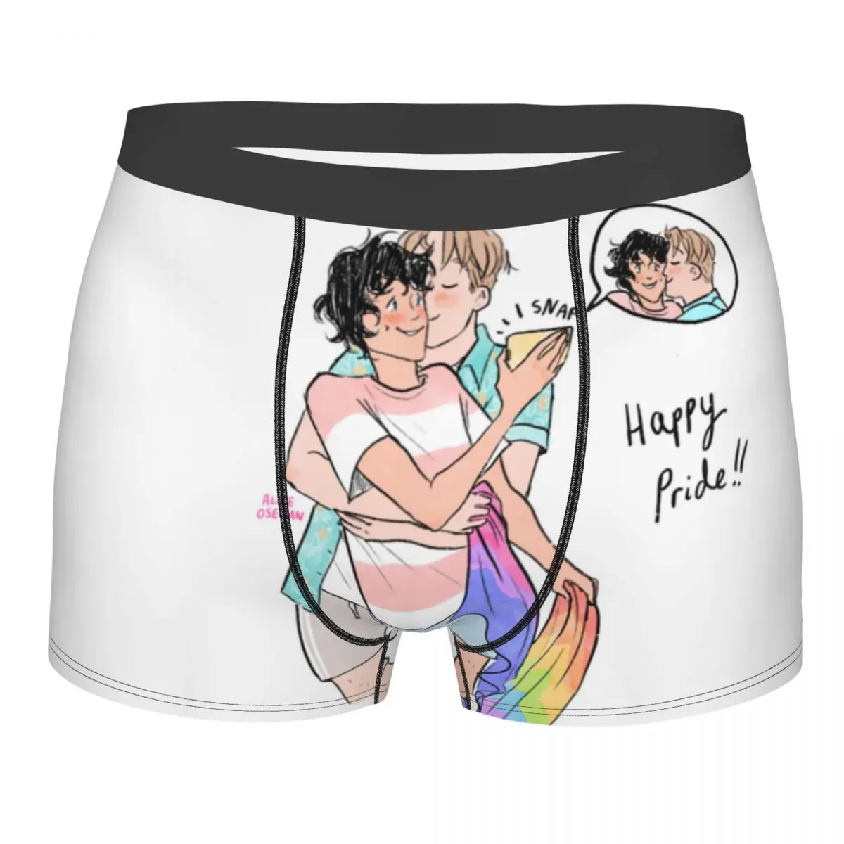 Happy Pride Man Underwear Heartstopper Kit Connor Oseman Charlie Nick Boys Love Boxer Shorts Mutandine Mutande Per Uomo