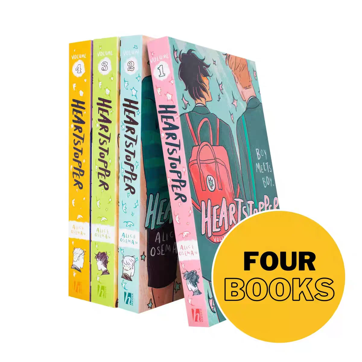 4 Libri/Set Heartstopper Series Volume 1-4 Libri Set Di Alice Oseman Heartstopper Series Volume 1-4 Libri Set Di Alice Oseman