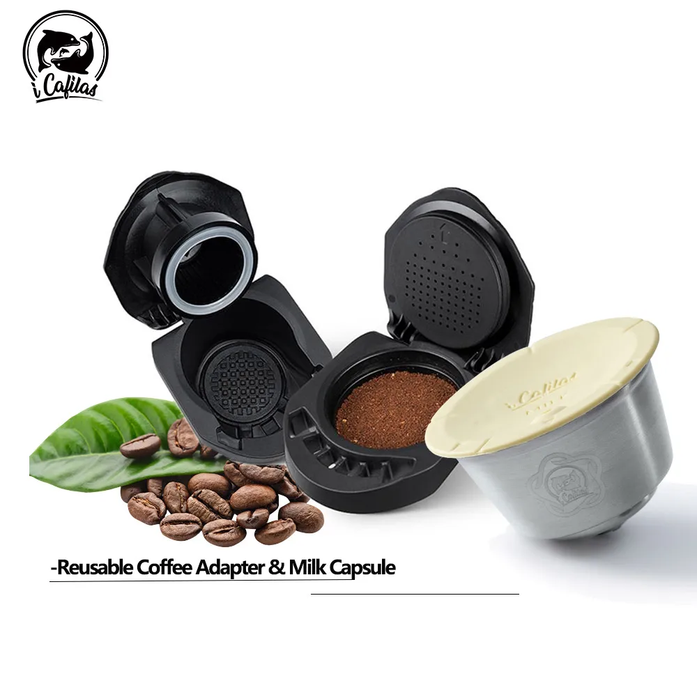 Adattatore Per Capsule Di Caffè Riutilizzabile Per Dolce Gusto Mini Me Refill Coffee Holder Con Filtri Per Caffè Espresso Crema In Polvere Di Caffè