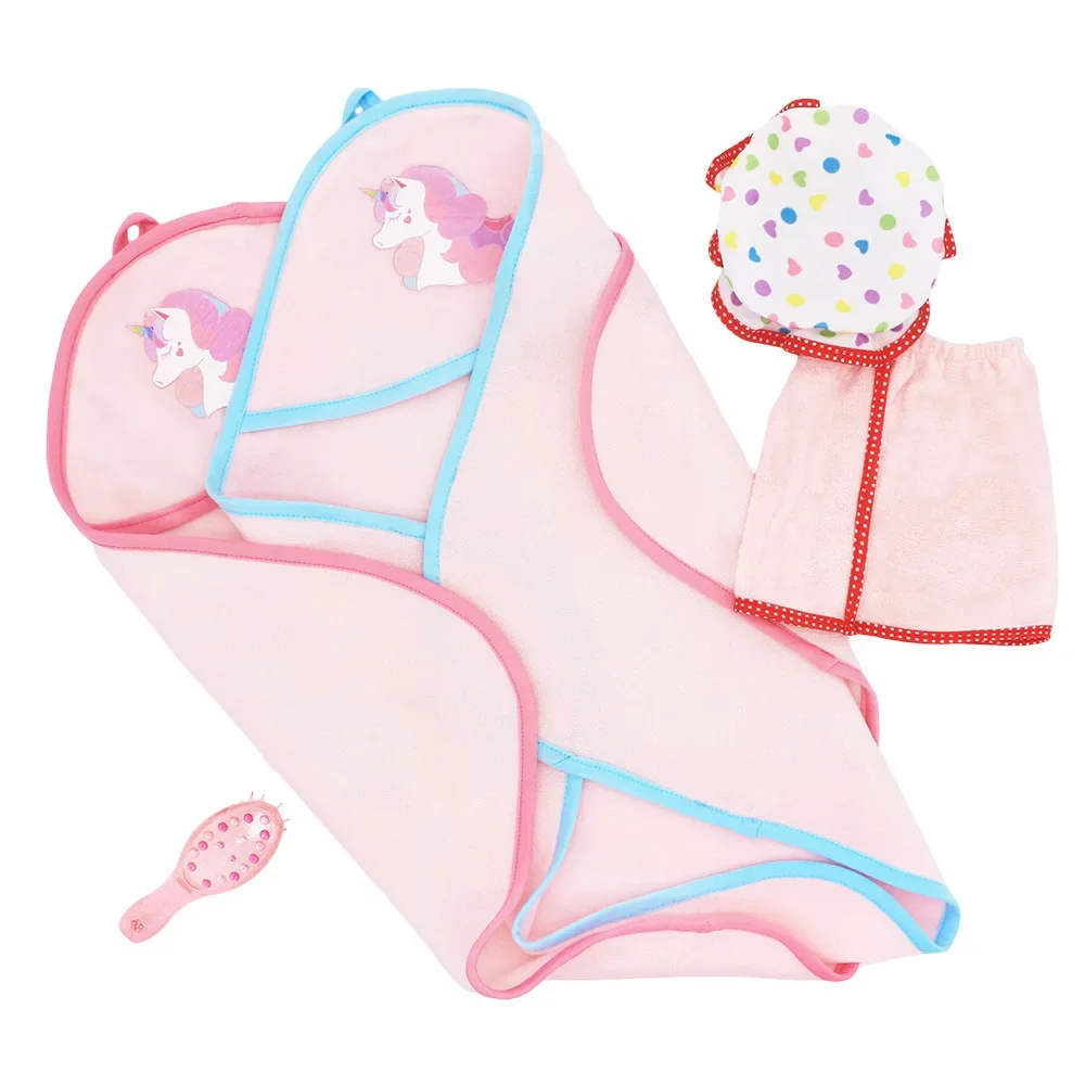 Baby Dolls Bath Set Coperta 18 Pollici American Generation Doll Carprt Accessori Set Da Cucina Doll Camera Girl Regalo Di Capodanno