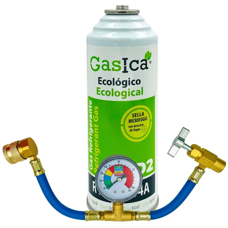 Gas Refrigerante Ecologico Gas D2 - R12-R134A + Manometro