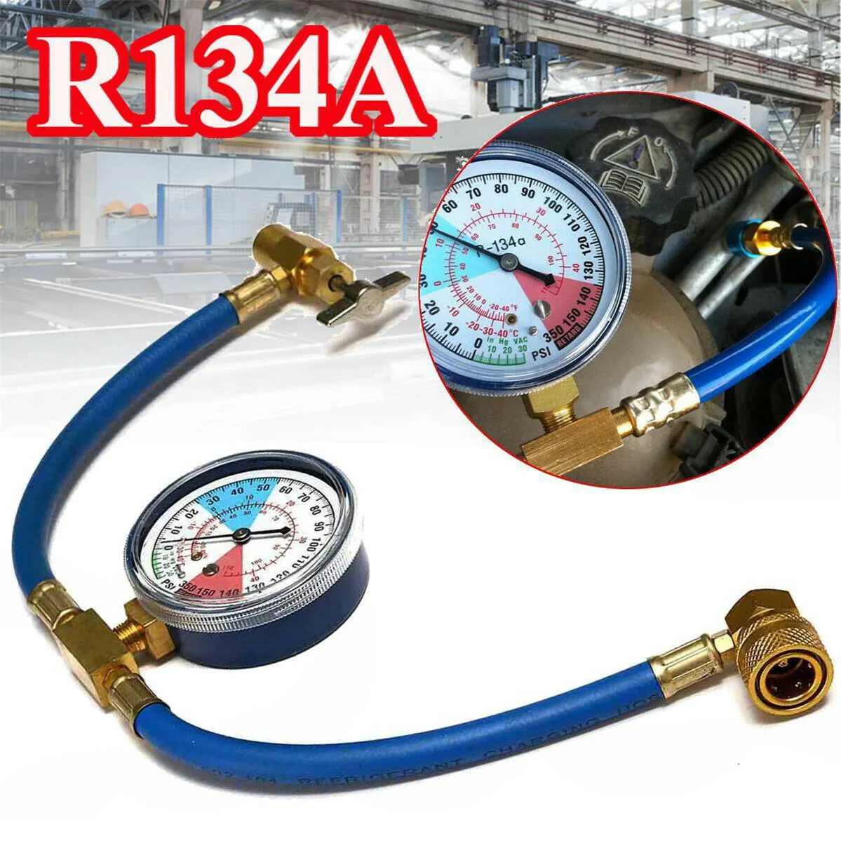 Veicolo Per Auto R134A Aria Condizionata Ricarica A/C R134A Tubo Tubo Gas Gauge Kit Auto Ac Tubo Aria Condizionata Valvola Calibro