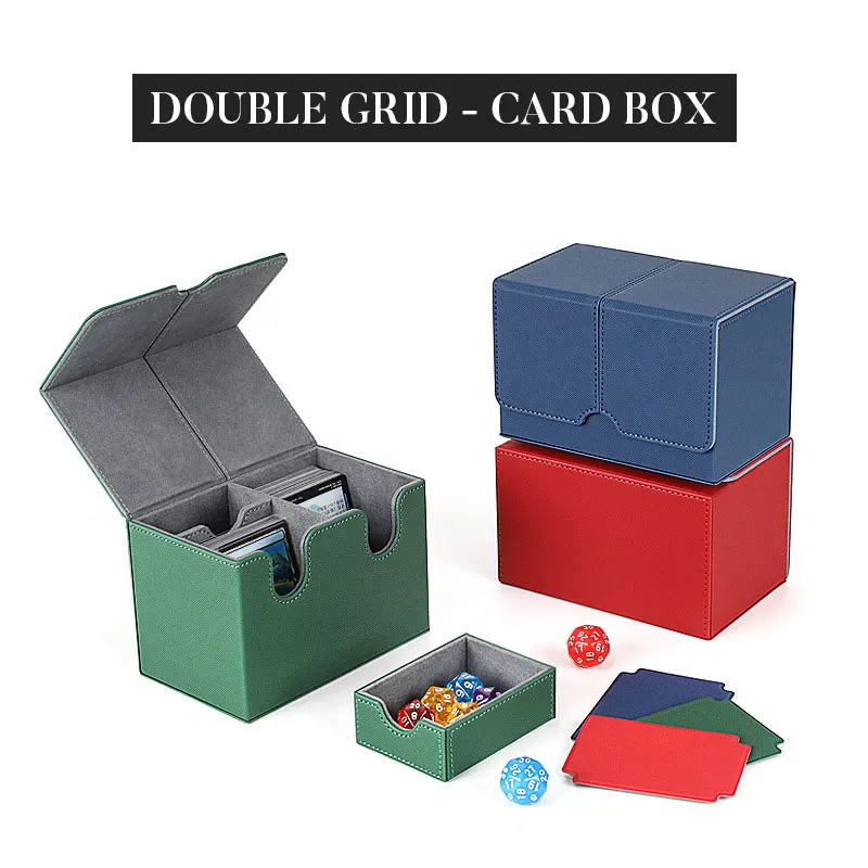 160 + Card Deck Box Organizer Holder Storage Hobby For Commander Mtg Card Carry Organizer Case Leather Card Deck Storage Box