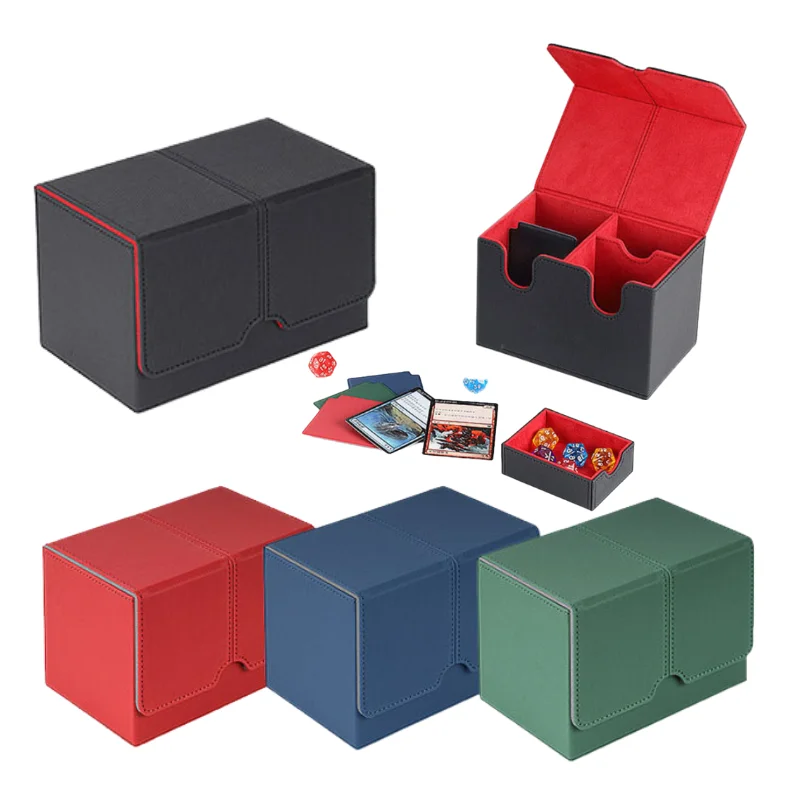 160 + Card Deck Box Organizer Holder Mtg Yugioh Tcg Card Storage Trading Card Deck Box Commander Mtg Card Carry Organizer