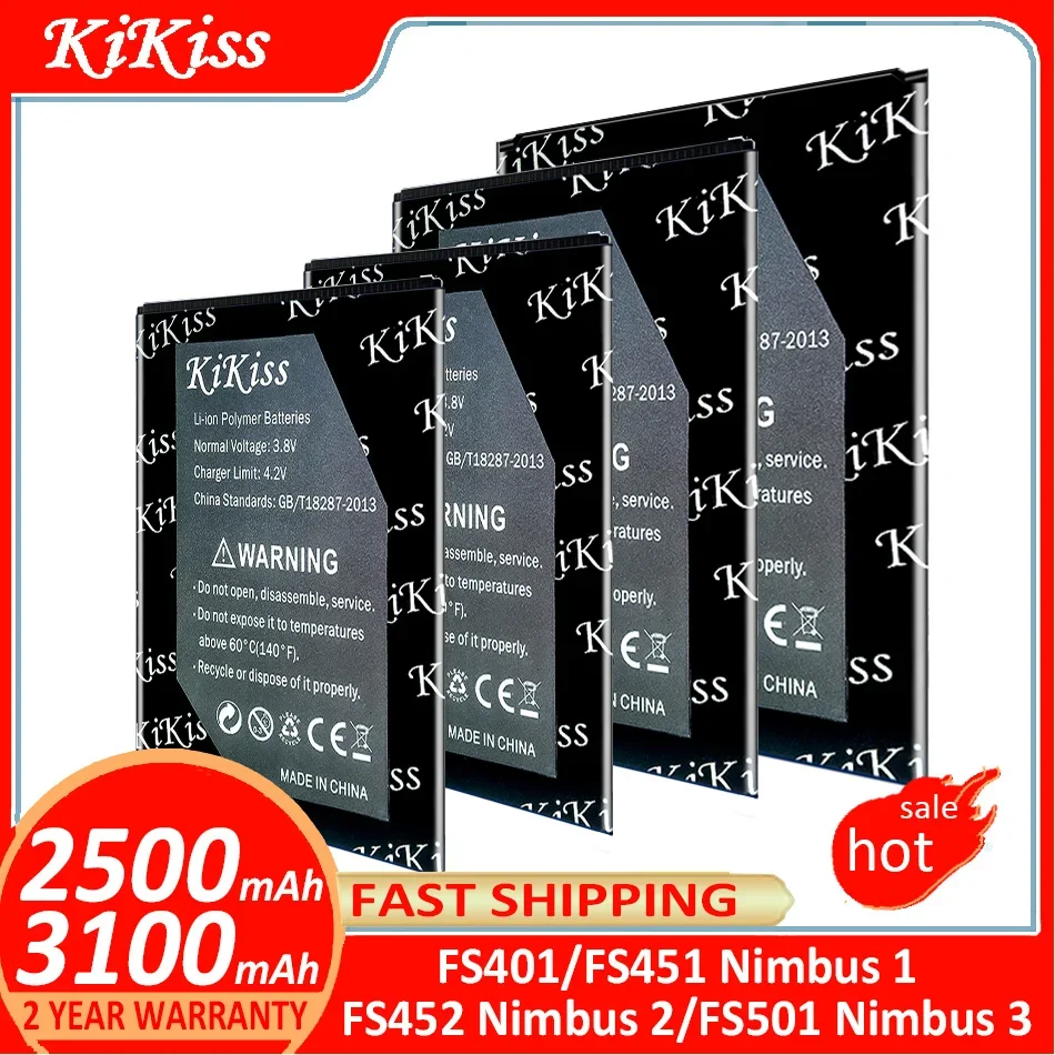 Batteria Kikiss Per Fly Fs401/Fs451 Nimbus 1 Nimbus1/Fs452 Nimbus 2 Nimbus2/Fs501 Nimbus 3 Nimbus3 Bl 8008 8009 8010 9003