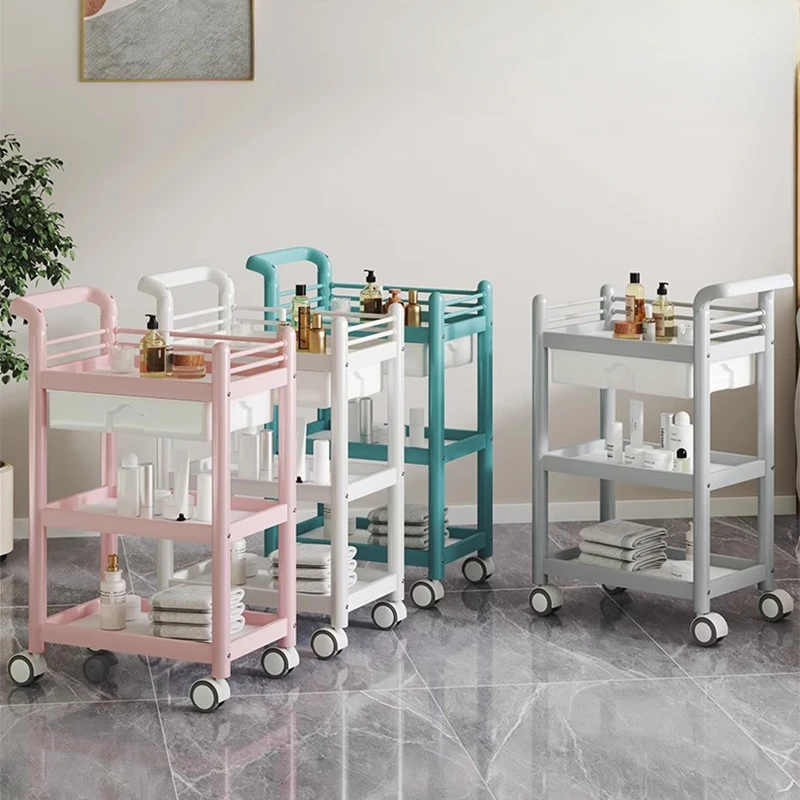 Utility Rolling Salon Trolley Parrucchiere Spa Cosmetic Beauty Salon Trolley Manicure Carrello Attrezzi Salon Furniture Bl50St