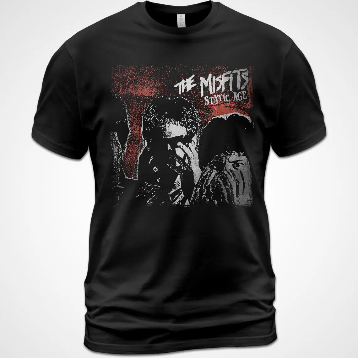 T-Shirt Unisex In Cotone Misfits Static Age Album Tee Jerry Only Videoregistratore