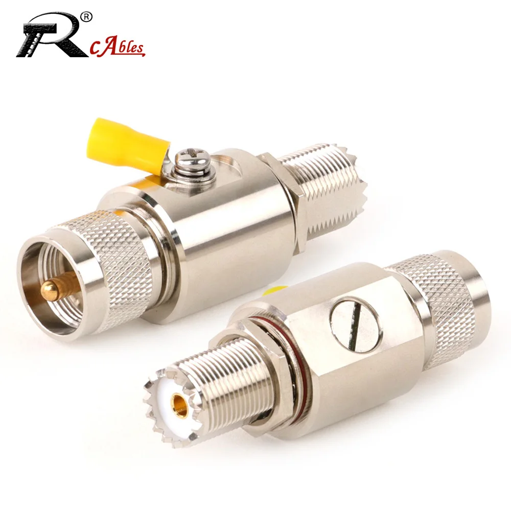 Parafulmine Uhf Maschio/Femmina A Femmina Uhf Coassiale Protezione Contro Le Sovratensioni Contro I Fulmini Per Cb Radio Ham Radio Equipment