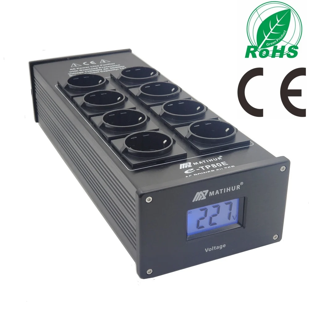 Matichur E-Tp80 Audio Noise Ac Power Filter Power Conditioner Power Purifier Protezione Contro Le Sovratensioni Con Prese Eu Ciabatta