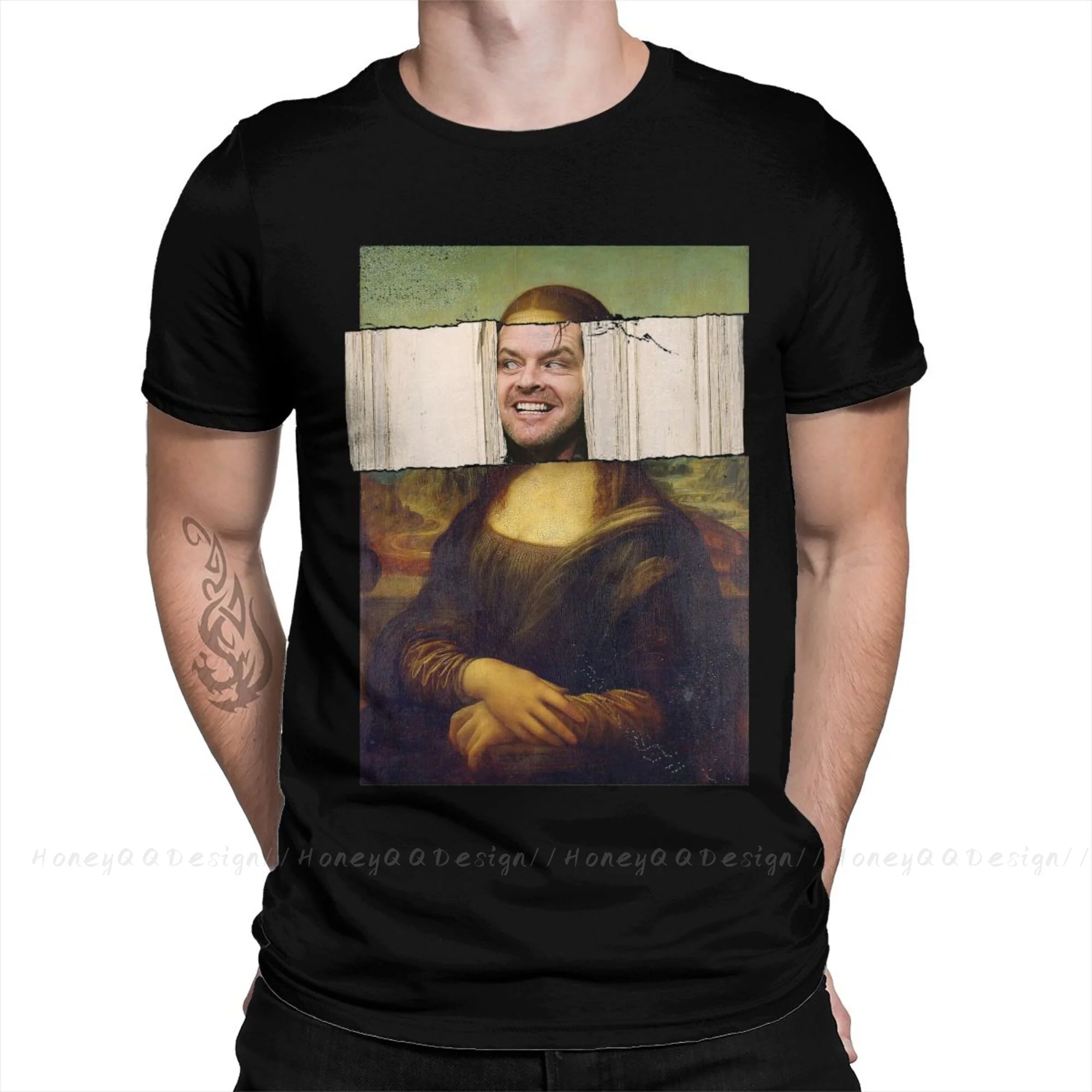 The Shining Jack Torrance  Cotton Shirt Hombre La Jackonda Mona Nicholson Mashup Men Fashion Streetwear Adult T Shirt O Neck