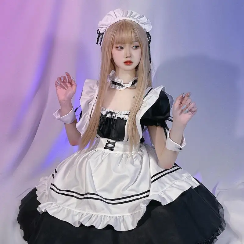 Costumi Da Cameriera Vestito Da Cameriera Bianco Nero Anime Cosplay Vestito Da Lolitamiad Gotico Sexy Uniforme Da Fata Kawaii Abiti Taglie Forti