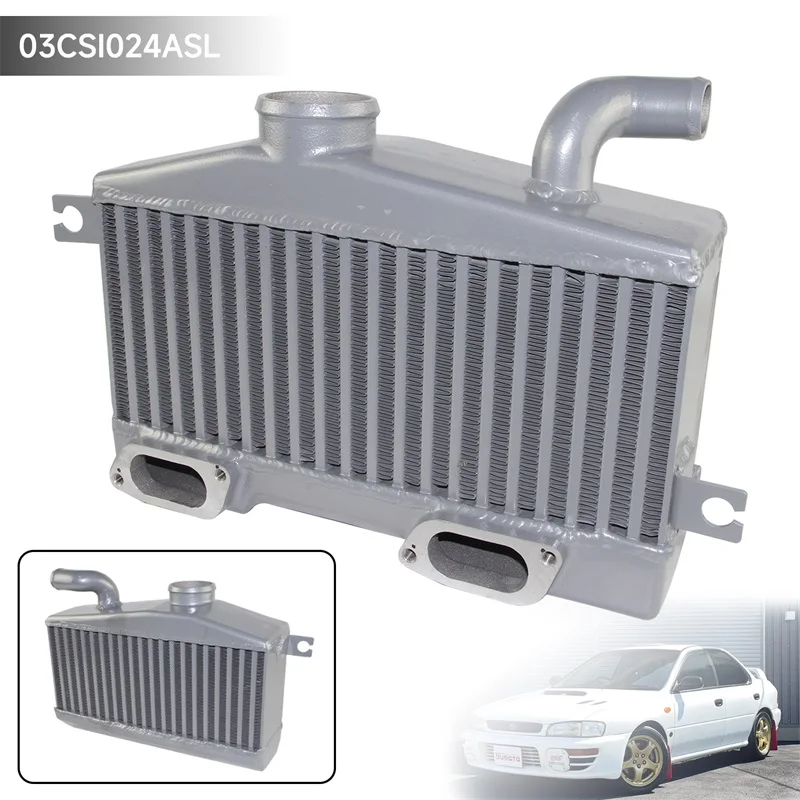 Uprated Top Mount Intercooler Turbo Ej20 100Mm Per Subaru Impreza Wrx Sti Gc8 Nero/Argento