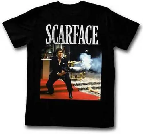 Scarface Hello Friend Tony Montana Al Pacino Brian De Palma Movie T Shirt Maniche Lunghe O Corte
