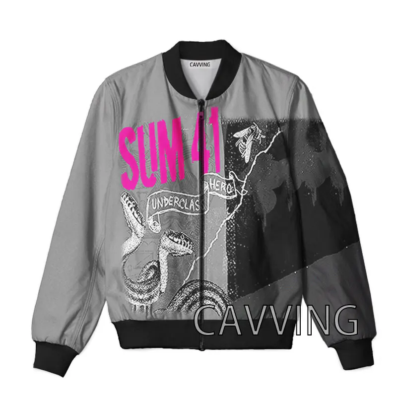 Cavving 3D Printed Sum 41 Band Zipper Bomber Jackets Uomo Soprabito Mens Coat Zip Up Giacche Per Donna/Uomo
