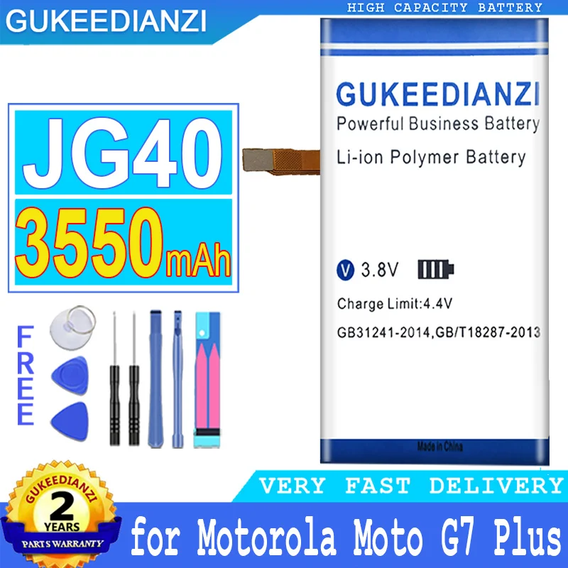 Jg40 3550Mah Batteria Ad Alta Capacità Per Motorola Moto G7 Plus G7Plus Global Xt1965-3 Xt1965-2 Xt1965 Xt1965-6 Batterie Del Telefono