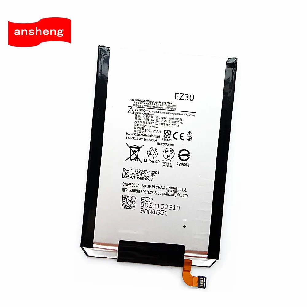 Batteria Ez30 Da 3220Mah Di Alta Qualità Per Smartphone Motorola Nexus 6 Google Battery Xt1115 Xt1110 Nexus6
