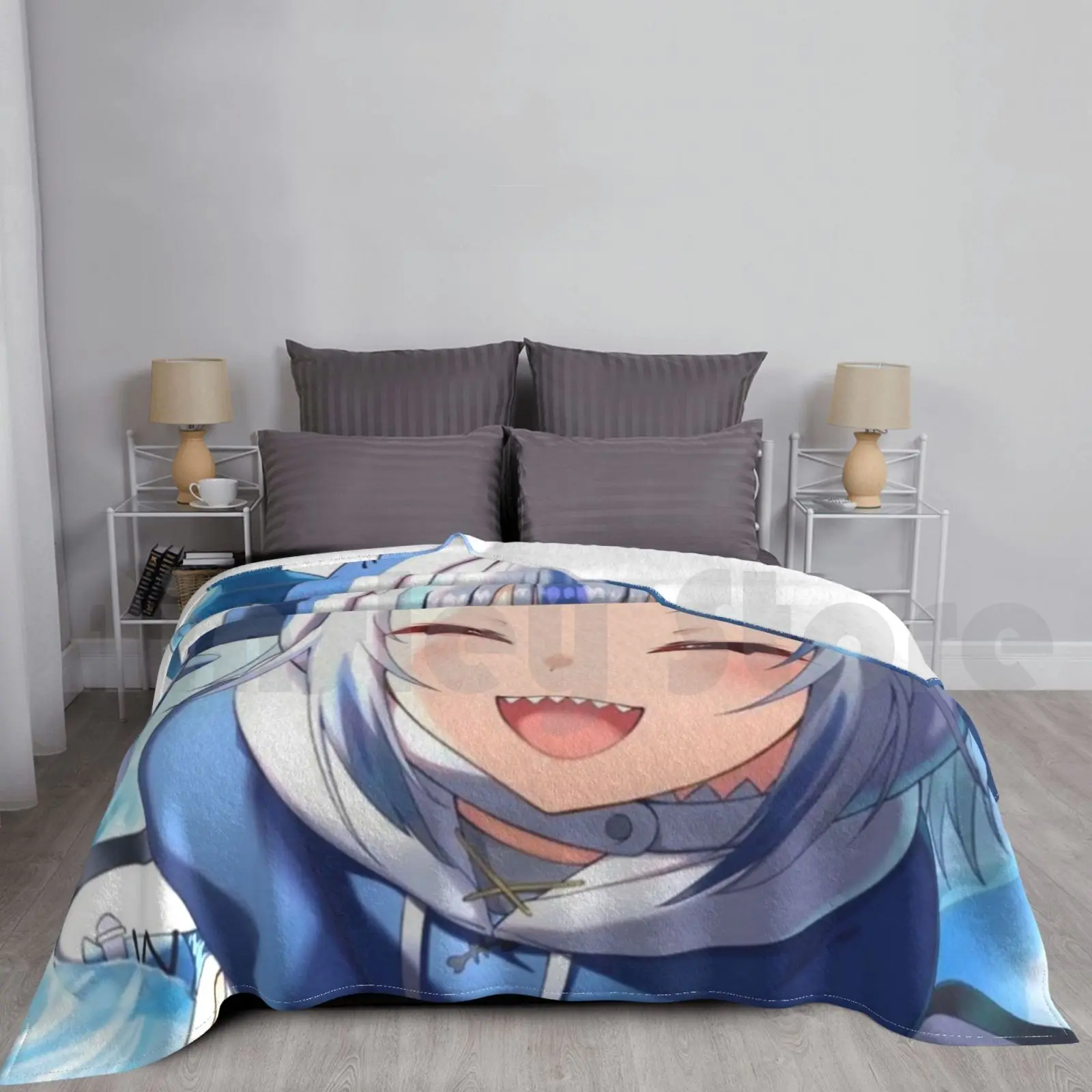 Gawr Gura Coperta Fashion Custom Gawr Gura Holovive Gawr Gura Shark Anime Gawrgura Gwrt Holomyth Eekum Bokum