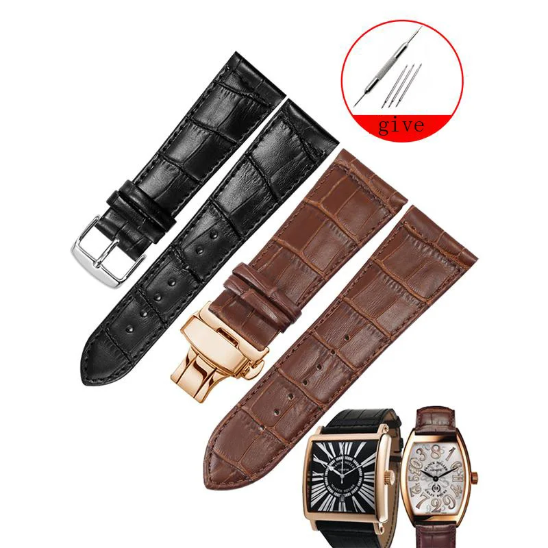 Cinturino In Vera Pelle Yopo Adatto Per Orologio Franck Muller 22 26 30Mm 6002M 6000H Cinturino Da Uomo E Da Donna