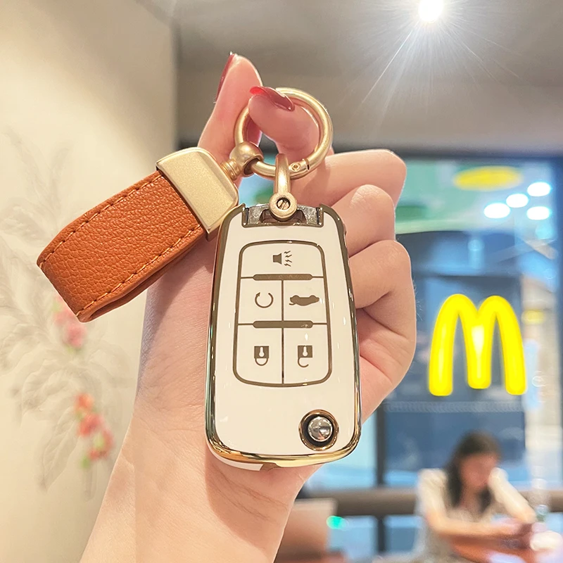4 5 Pulsanti Flip Key Fob Per Chevrolet Equinox Cruze Camaro Malibu Impala Sonic Per Chevrolet Cruze Lt Tpu 2009-2016 Portachiavi Per Auto