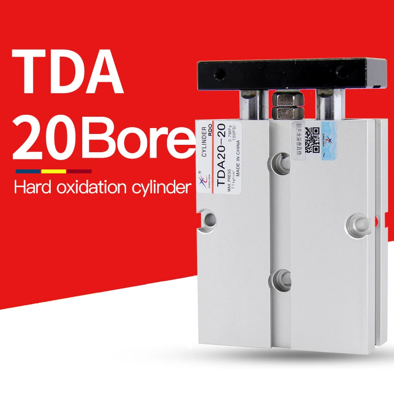 Tda Pneumatic Small Double Rod Double Shaft Cylinder 20Mm Bore