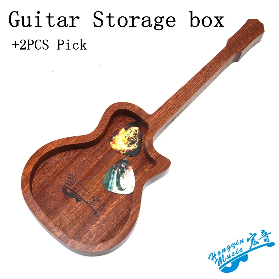 Accessori Per Chitarra Chitarra Acustica Solido Sapele Legno Scatola Di Immagazzinaggio Per Paddle