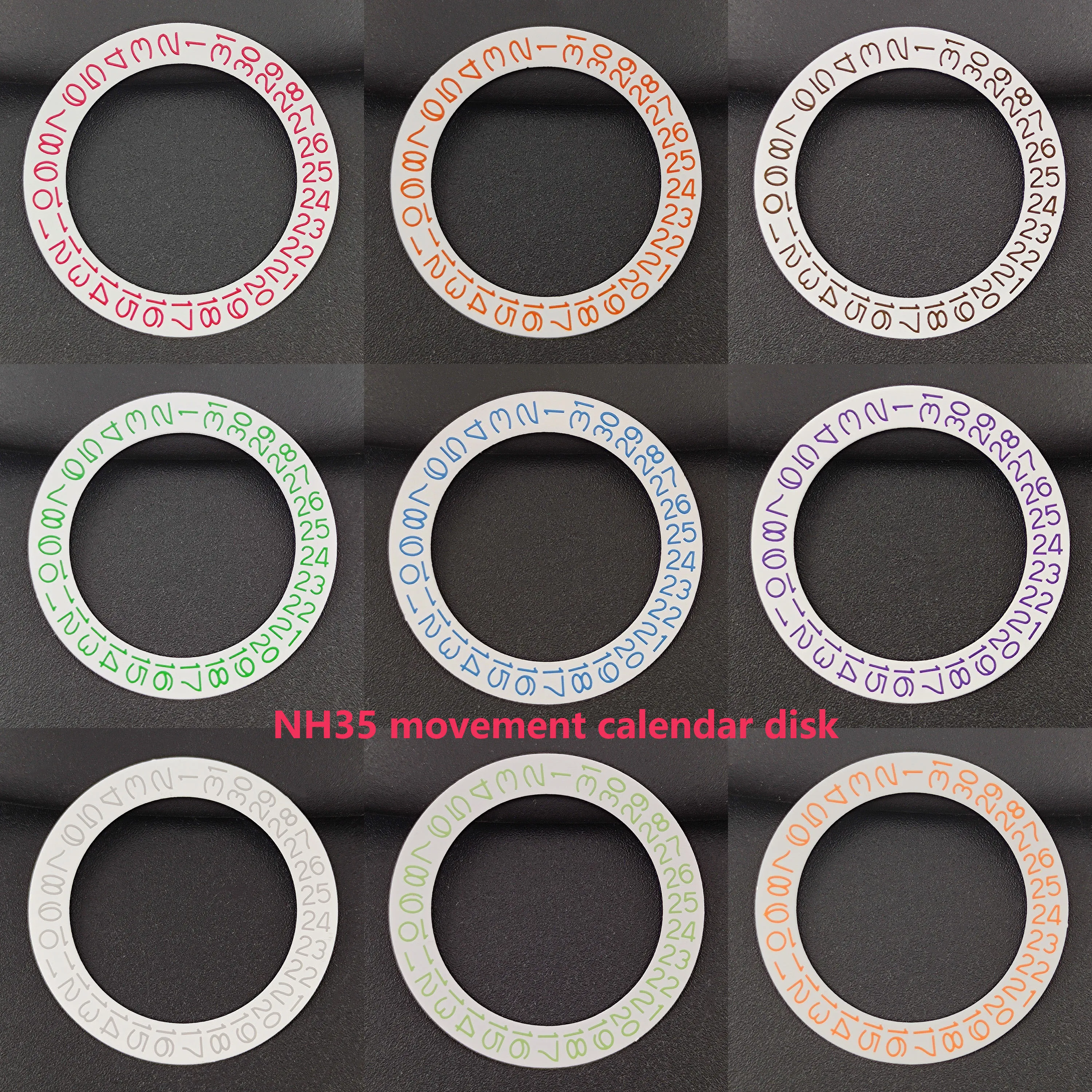 Movimiento Nh35 Placa De Fecha 3 En Punto, Placa De Calendario Modifica Reloj Calendario Placa Accesorios