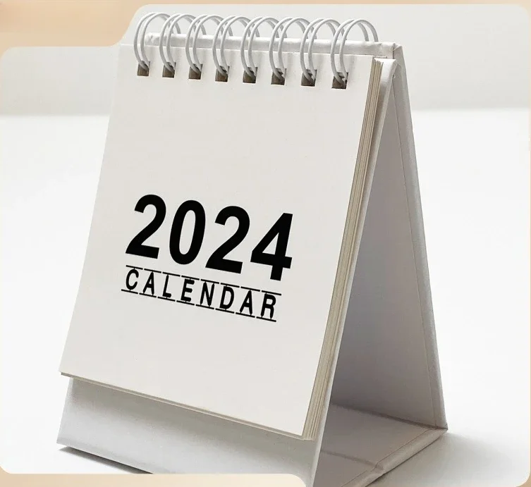 Nuovo 2024 Mini Calendario Inglese Calendario Minimalista Creativo Decorazione Desktop Per Ufficio Calendario Mensile Portatile Calendario
