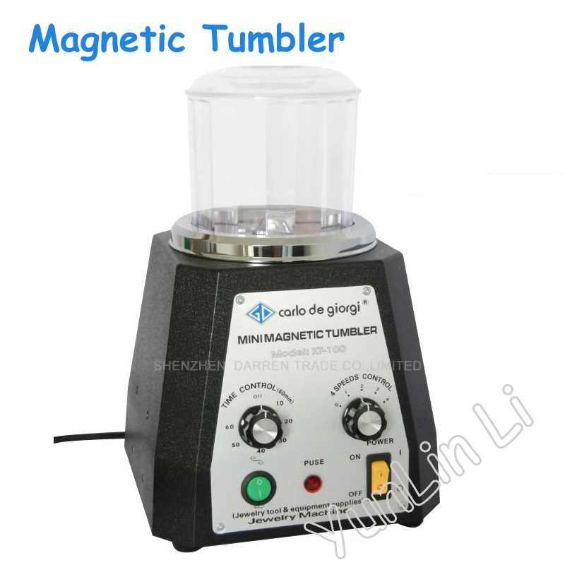 Kt-100 Mini Chiavetta Magnetica Magnetica Macchina Di Lucidatura Di Lucidatura Del Diamante Tumbler Della Pietra Preziosa Lucidatore