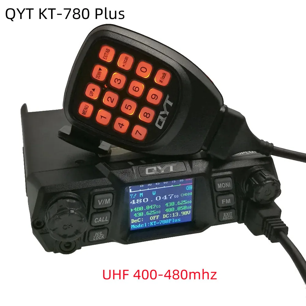 Qyt Kt-780 Plus Radio 75W Uhf 400-480Mhz Quad Display Car Mobile Walkie Talkie Station Amatoriale Radio Communciator Kt780Plus