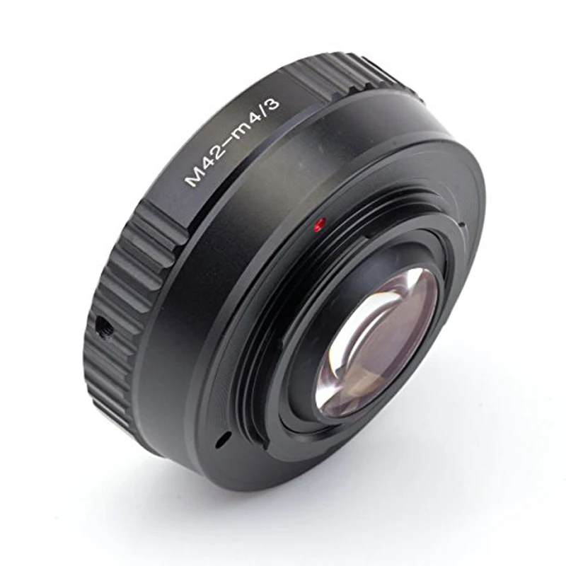 Focal Reducer Speed Booster Turbo Adattatore Obiettivo Per M42 Mount Lens Per Fotocamera M4/3 Mft Gh4 Gf6 Gx1 Gx7 Bmpcc E-Pl5 E-P3 E-M5 E-M1