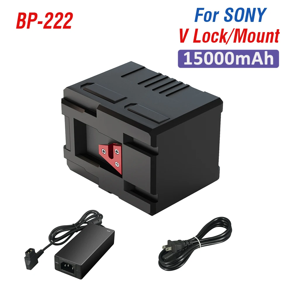 Palo 15000Mah V Lock /Mount 222Wh Batteria Ricaricabile + Caricatore D-Tap Per Sony Hdcam, Xdcam,Pmw-Ex330L Fotocamere Cinematografiche Digitali