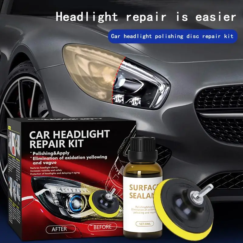 Kit Di Riparazione Fari Auto Restauro Polacco Fari Auto 800Ml Polimero Liquido Faros Kit Di Riparazione Lucidatura Fari Auto Nuovo