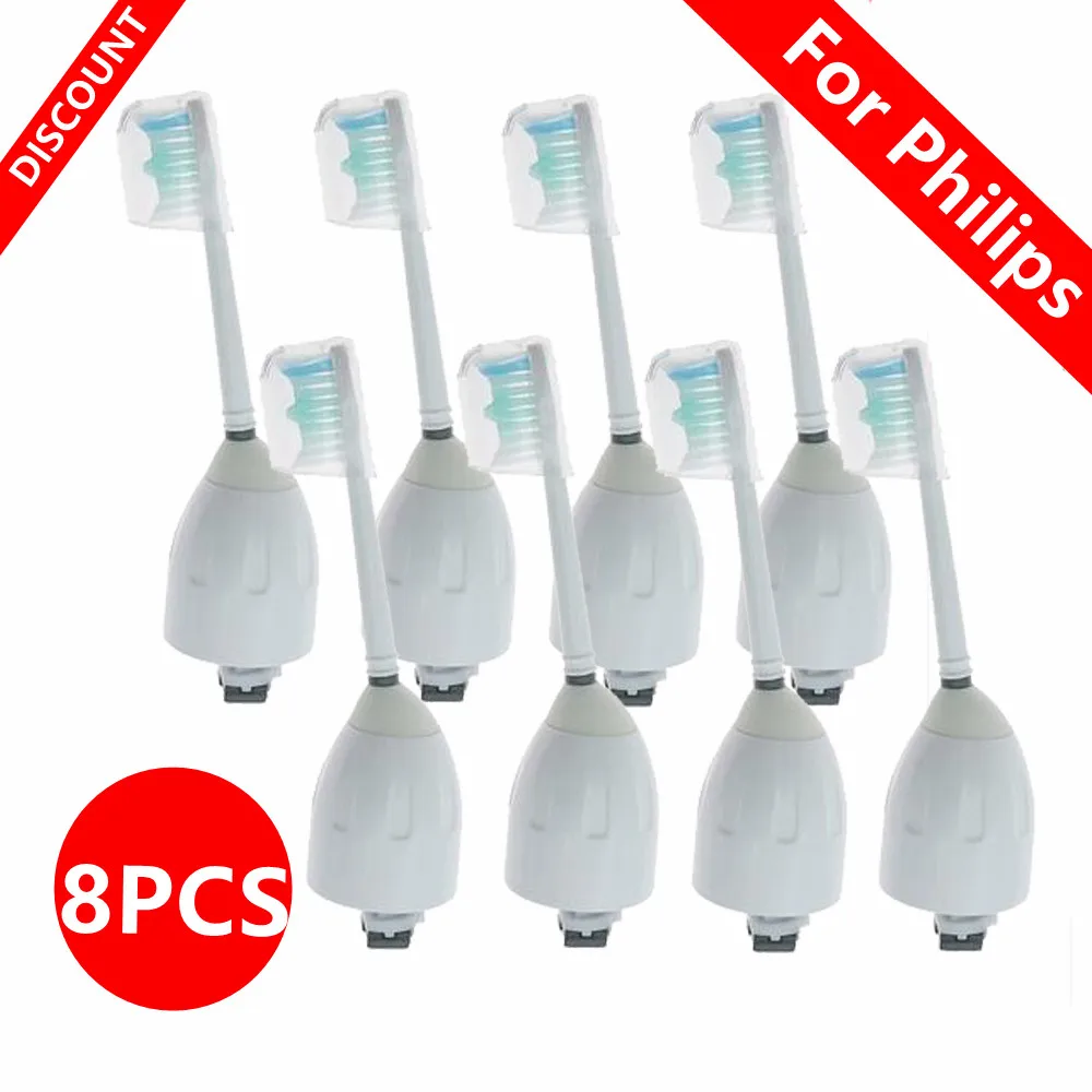 Testine 8 Pezzi Per Spazzolino Philips Sonicare Serie E Essence Elite Advance Hx9500 Hx9552 Hx5910 Hx5300 7900 Hx9800 Hx9842