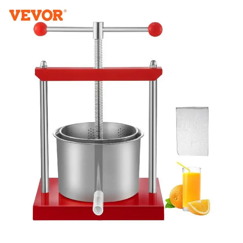 Vevor Orange Juicer Extractor 2L 3.5L 5.5L Spremiagrumi Manuale Per Uso Domestico In Acciaio Inossidabile Tintura Di Frutta Premendo La Macchina Da Cu