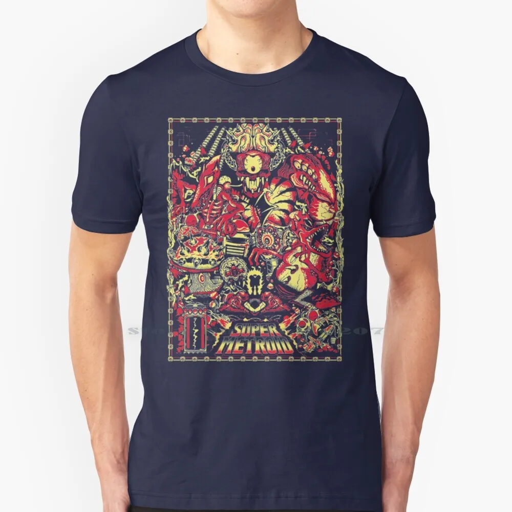 Maglietta Super Metroid Legacy - Type B 100% Puro Cotone Metroid Nintendo Snes Super Samus Super Metroid Super Nintendo
