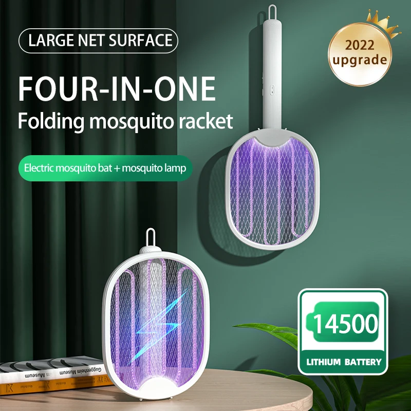 Pieghevole Elettrico Mosquito Killer Zapper Raqueta Mata Electrico Usb Ricaricabile Zanzare Mata Fly Tue Mouche De Anti Zanzare