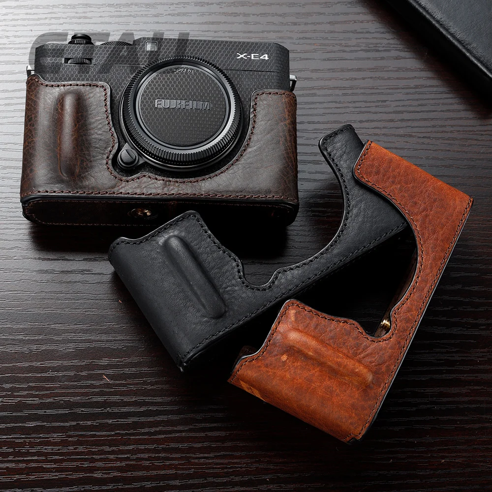 Per Fujifilm Xe4 Xe3 Xe2 Xe1 Borsa Per Fotocamera Copertura Inferiore Fujifilm Xe4 Custodia Per Fotocamera Fatta A Mano In Vera Pelle Mezzo Corpo