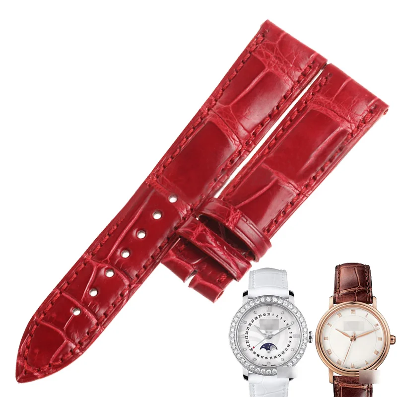 Wentula Cinturini Per Blancpain Muslimah Alligator Skin/Coccodrillo Grain Watch Band Donna In Vera Pelle