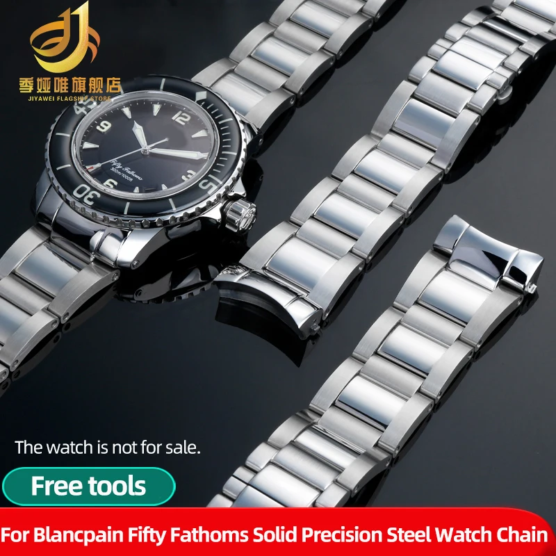 Per Blancpain -50 Fathoms Cinturino Per Orologio Cinturino In Acciaio Cinturino Per Orologio In Acciaio Di Precisione 50 Fathoms Catena Per Orologio A
