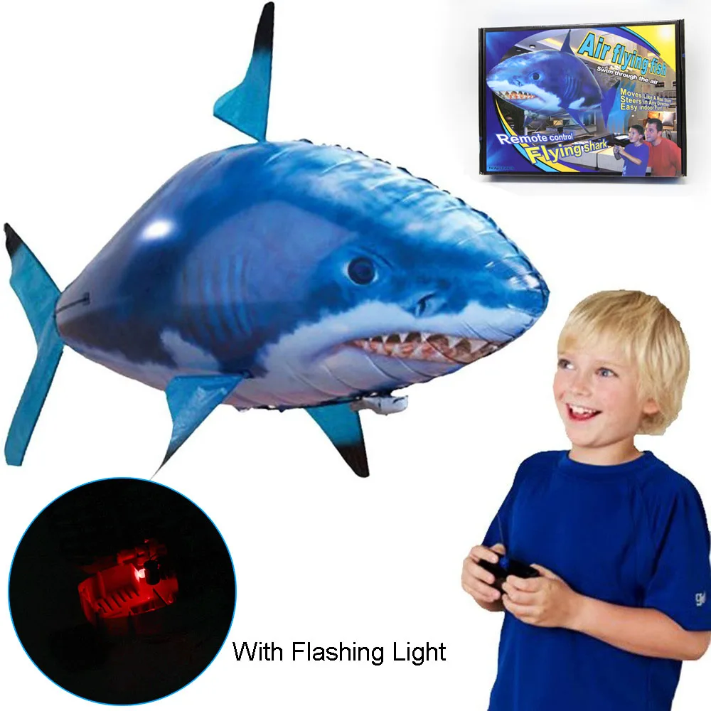 Telecomando Gonfiabile Shark Toys Air Swimming Rc Animal Radio Fly Balloons Clown Fish Animals Novel Toy For Children Boys