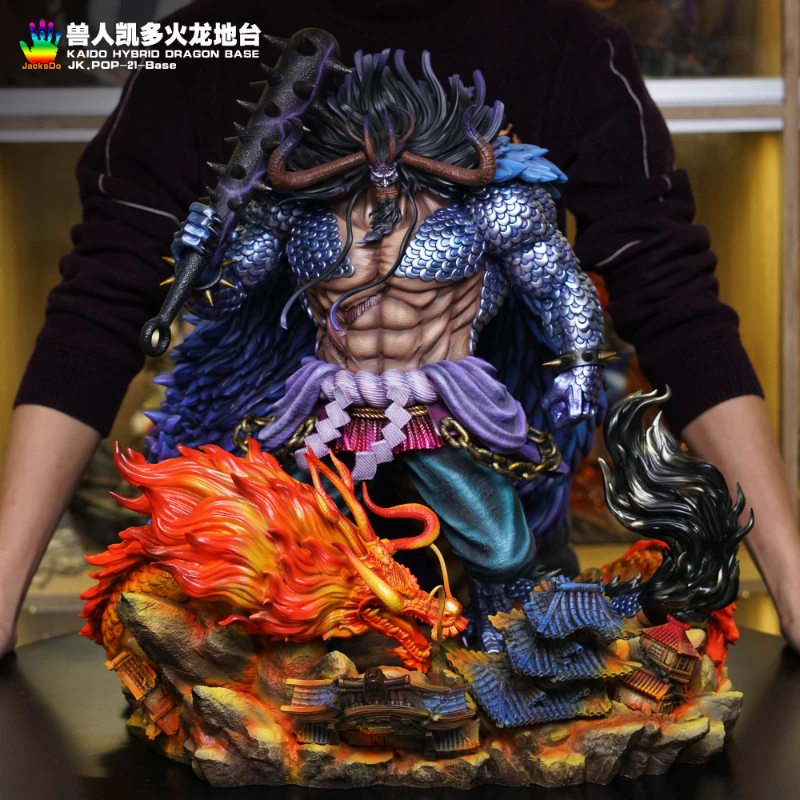 Jacksdo One Ece Rufy Kaidou Kaido Hybrid Dragon Base Jk.Pop-21-Base Gk Resin Anime Action Figures Giocattoli Modelli Collettore