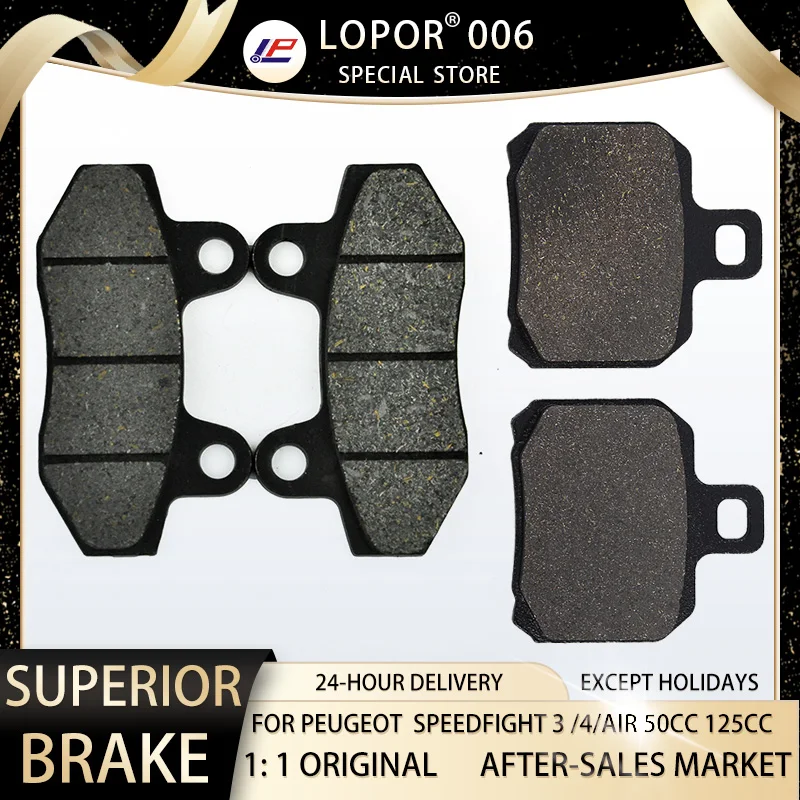 Lopor Pastiglie Freno Moto Anteriore E Posteriore Per Peugeot Speedfight 3 /4 Air Darkside / R-Cup / Sportline Furious 3 125 Darkside